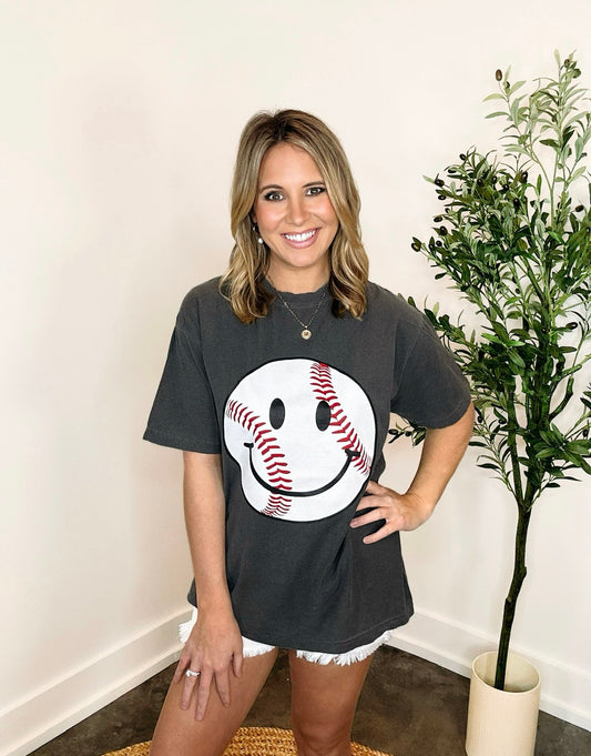 Baseball Happy Face Tee