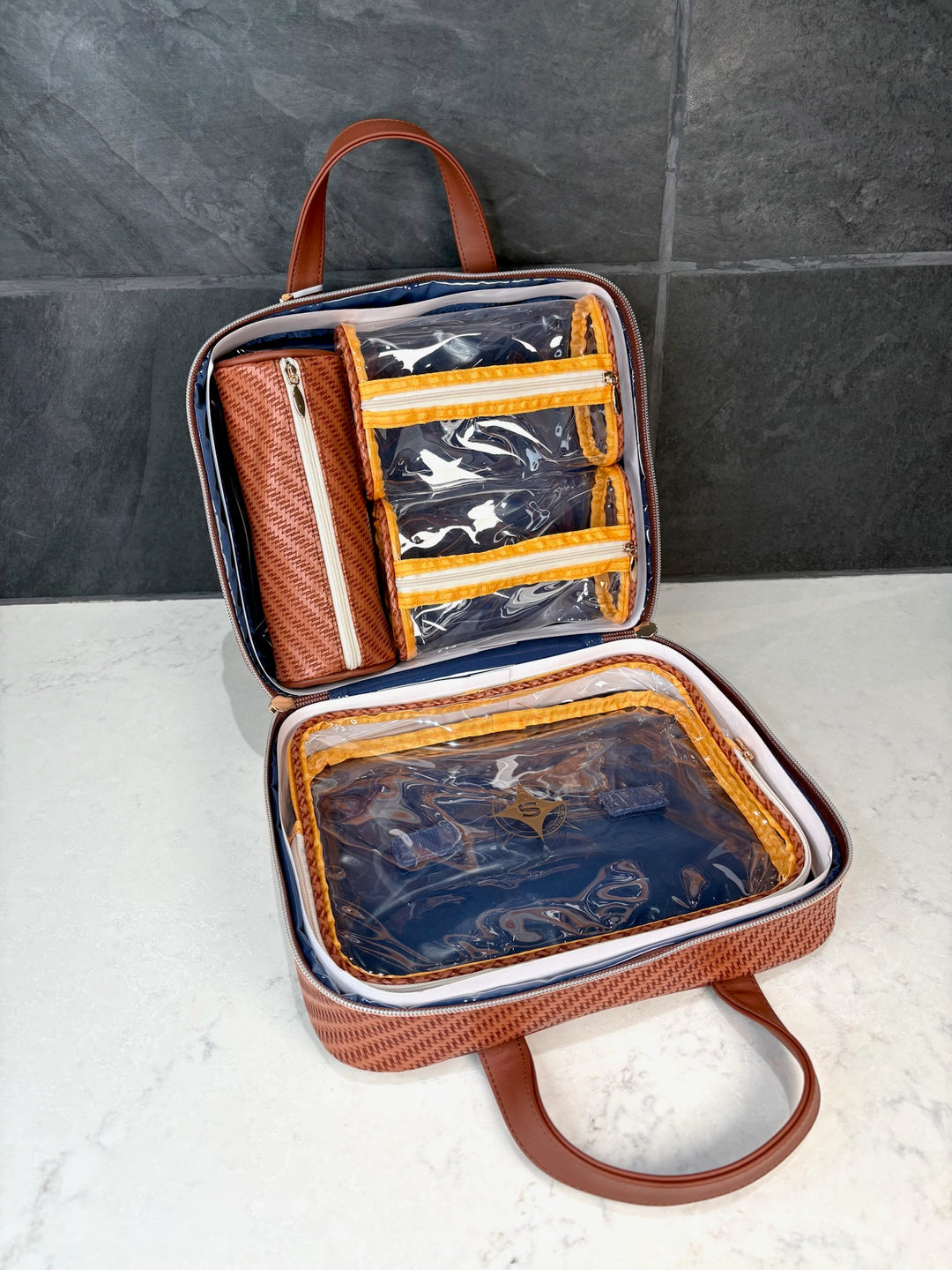 Rosewood Cognac Martha Large Briefcase
