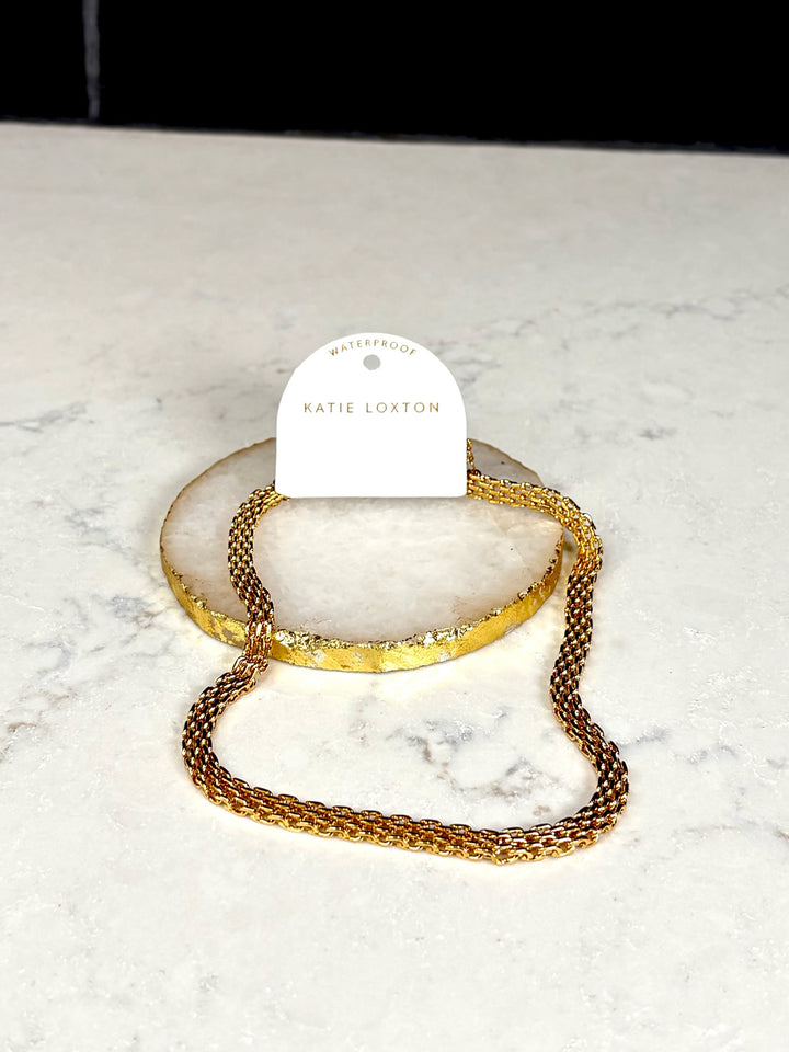 Braid Chain Gold Coated Necklace