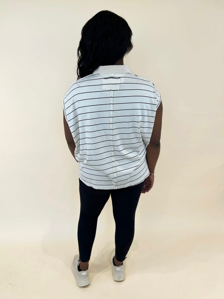 Raela Boxy Stripe Polo