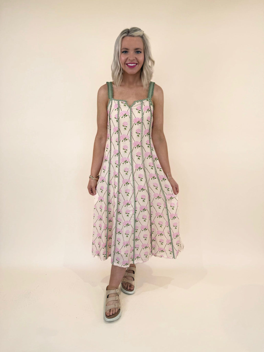 Elysia Thin Strap Floral Dress
