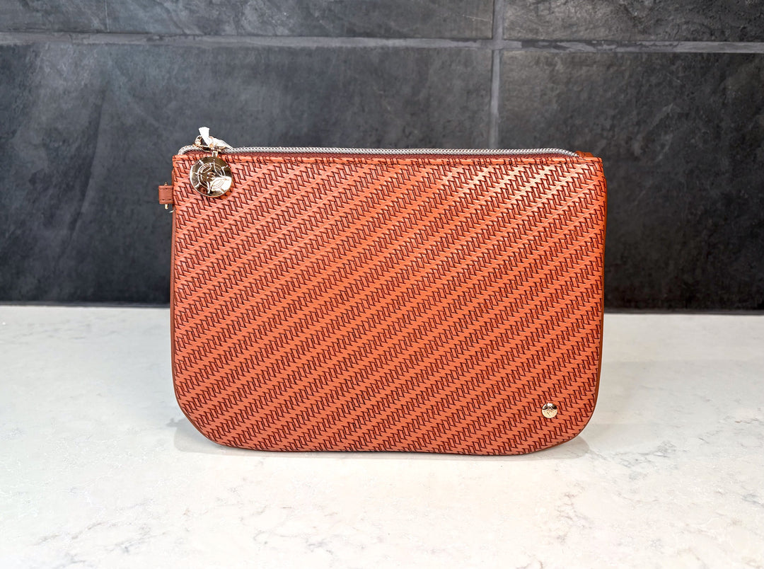 Rosewood Cognac Aria Large Flat Pouch