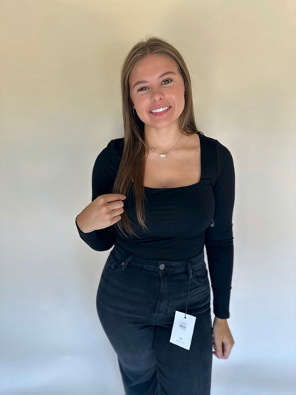 Thena Square Neck Bodysuit