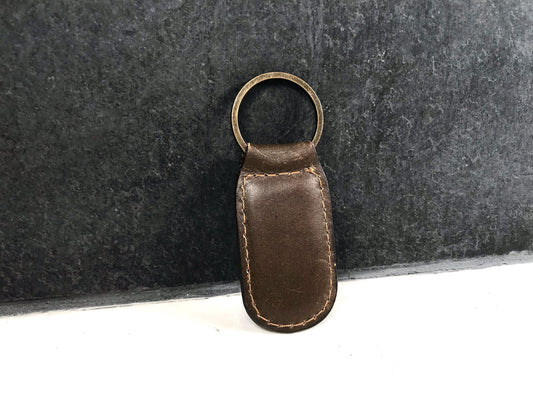 Leather Keychain Dark Brown