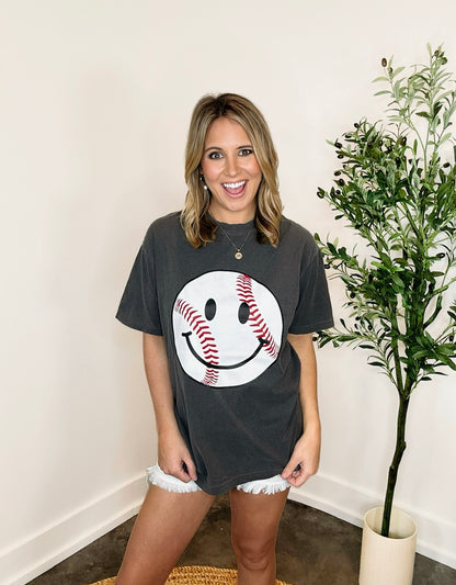 Baseball Happy Face Tee