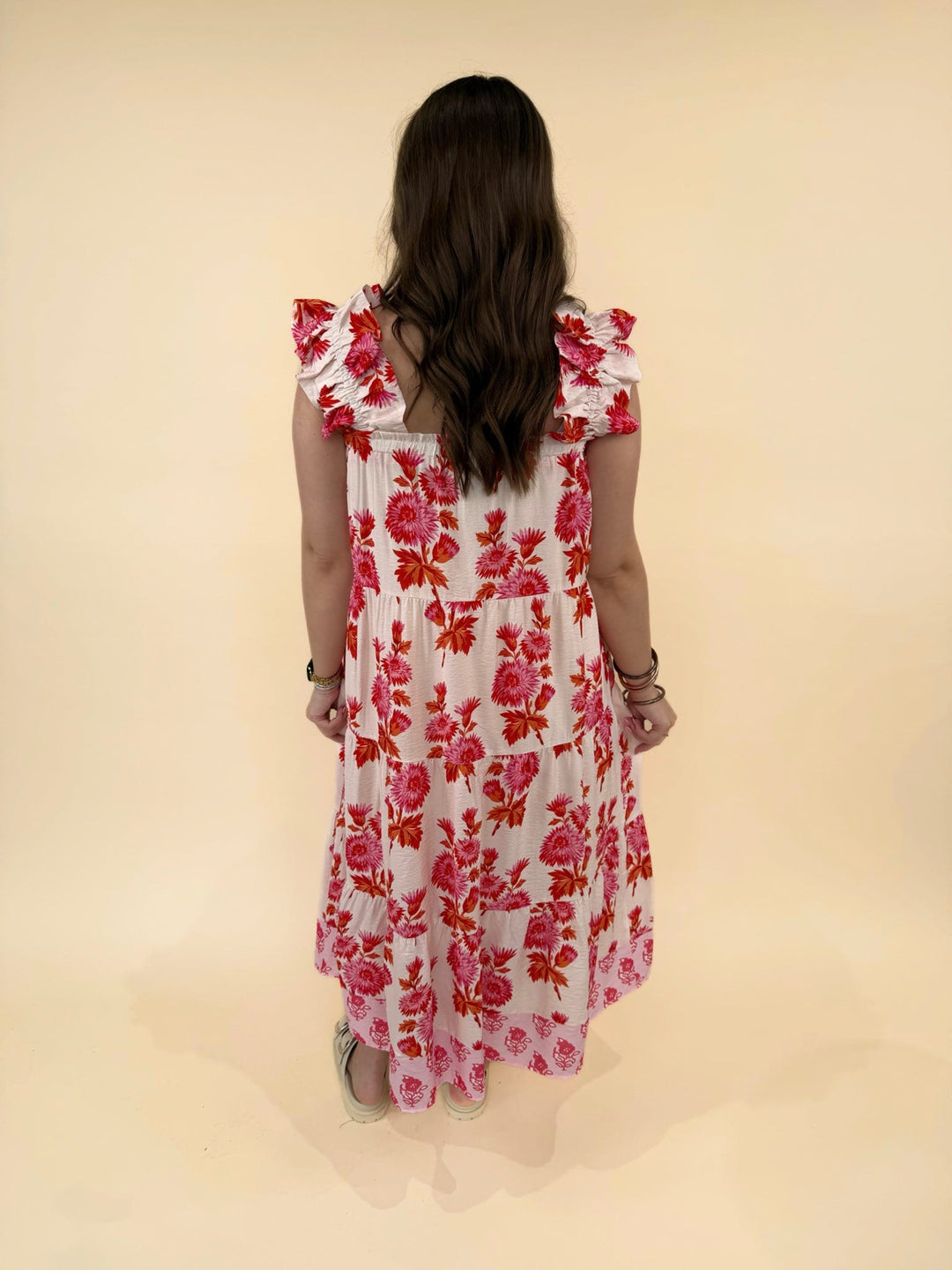 Florina Flutter Sleeve Floral Dress