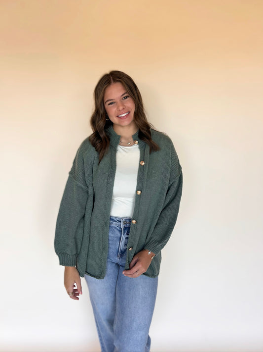 Chunky Bat-Sleeved Cardigan
