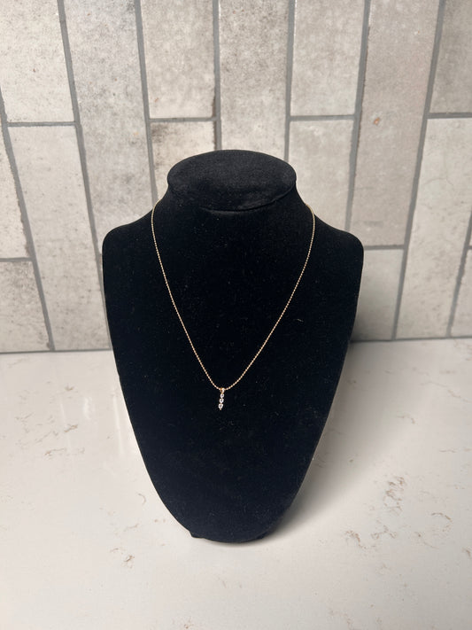 Three Sparkles in a Row Necklace