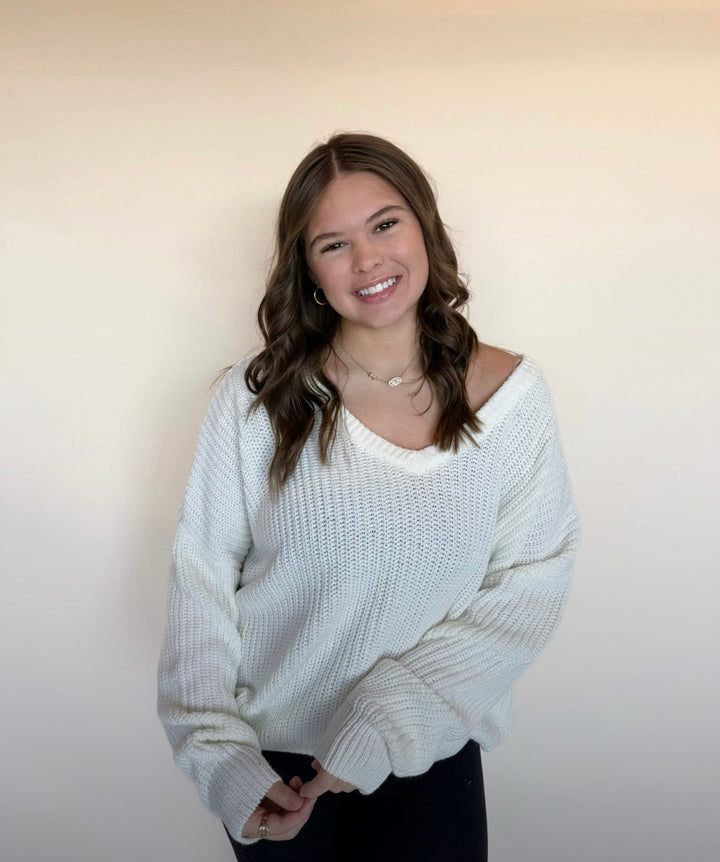 Keilani Oversized V-Neck Sweater
