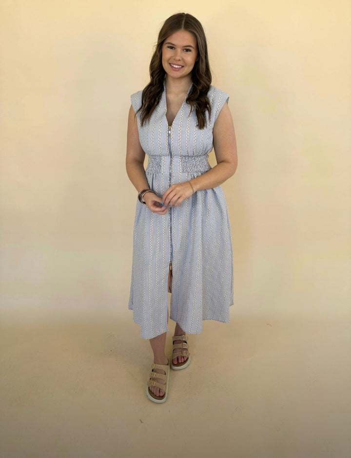 Hallie Sleeveless Denim Dress