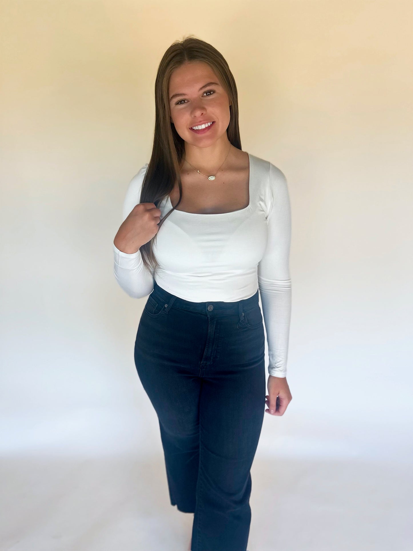 Thena Square Neck Bodysuit