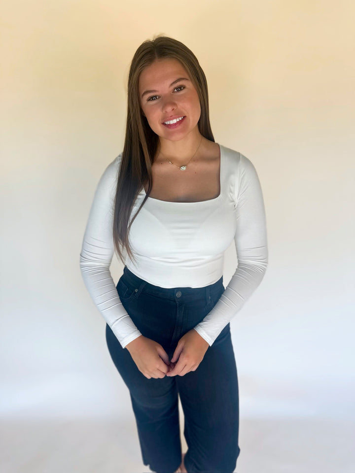 Thena Square Neck Bodysuit