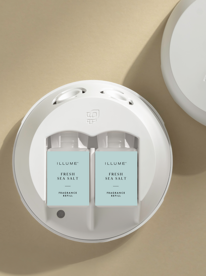 Pura smart scent diffuser with ILLUME Fresh Sea Salt fragrance refills