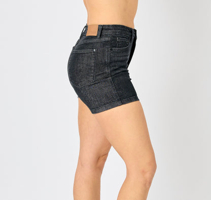 Ella Washed Black Shorts