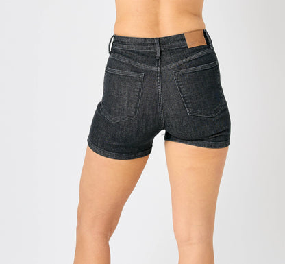Ella Washed Black Shorts