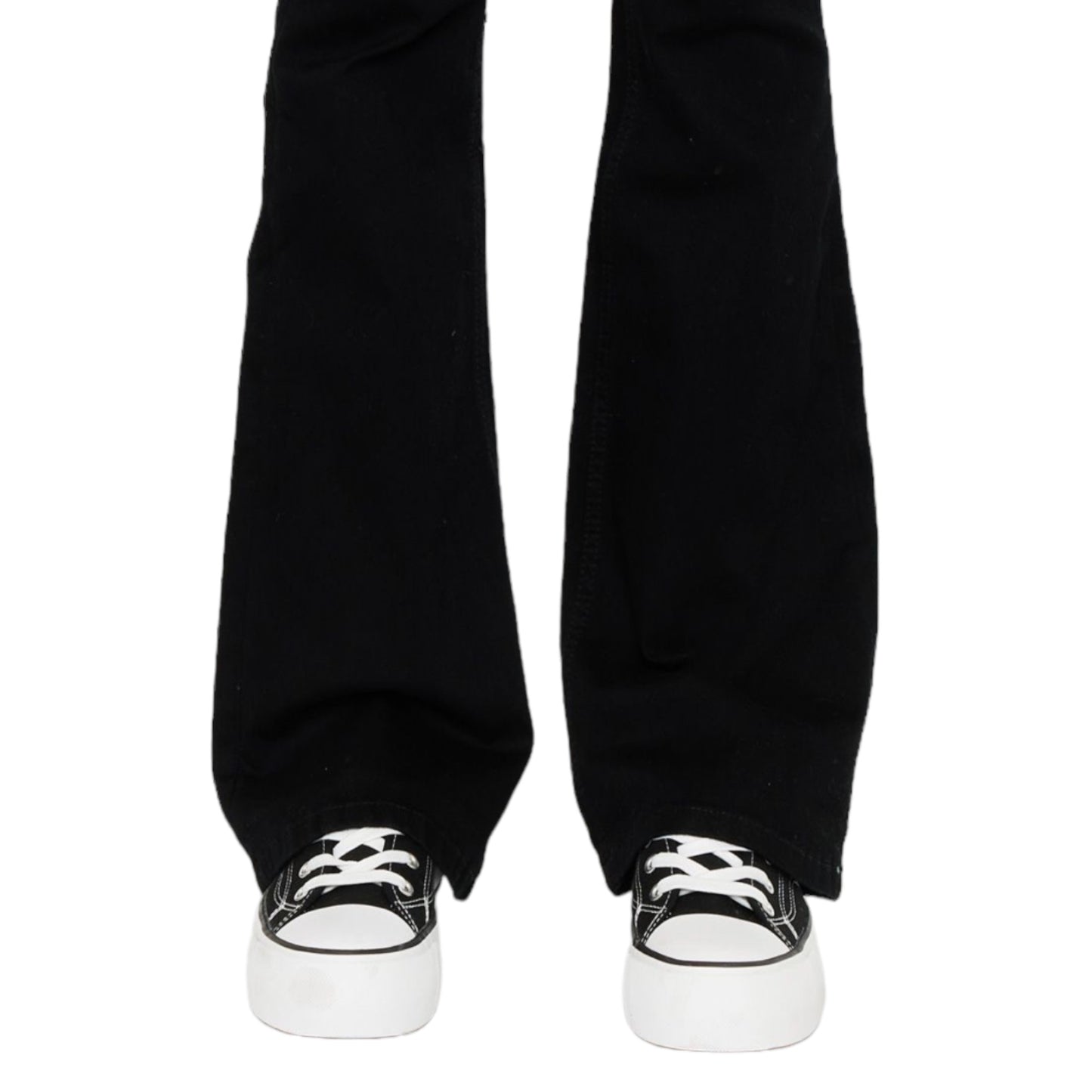 Mid Rise Black Flare Jeans