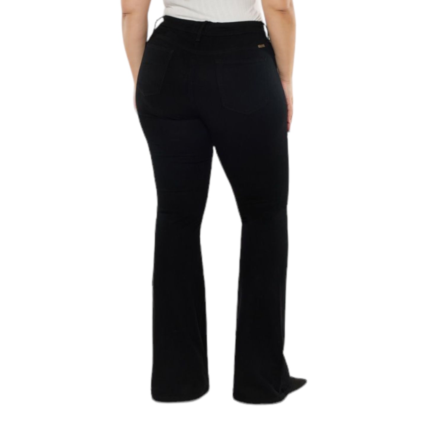 Mid Rise Black Flare Jeans