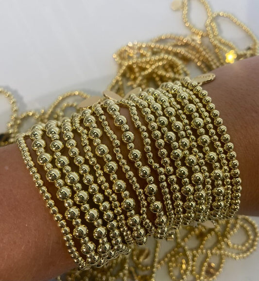 Alex Carol Water Resisted Ball Bracelets (Gold & Silver)