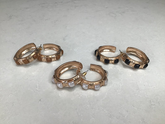 Allie Hammered Gold Earring