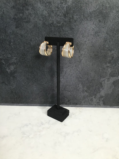 Daphne Gold Trimmed Hoop