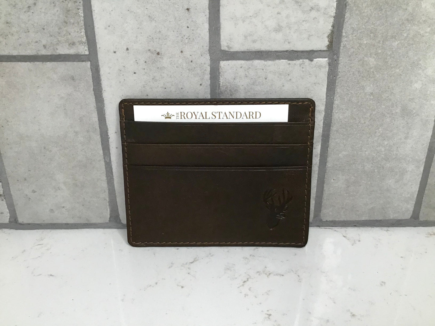 Leather Embossed Slim Wallet