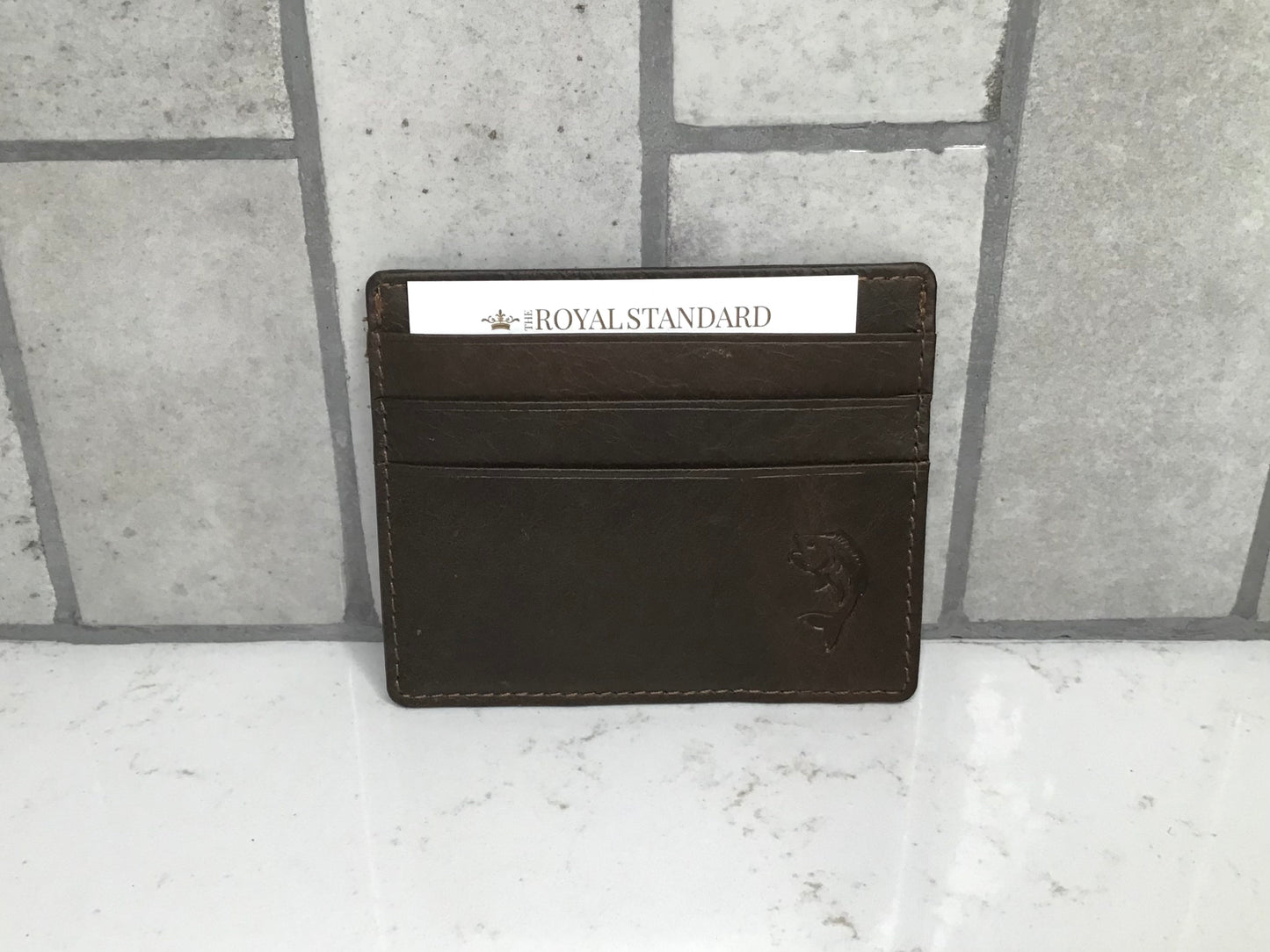 Leather Embossed Slim Wallet