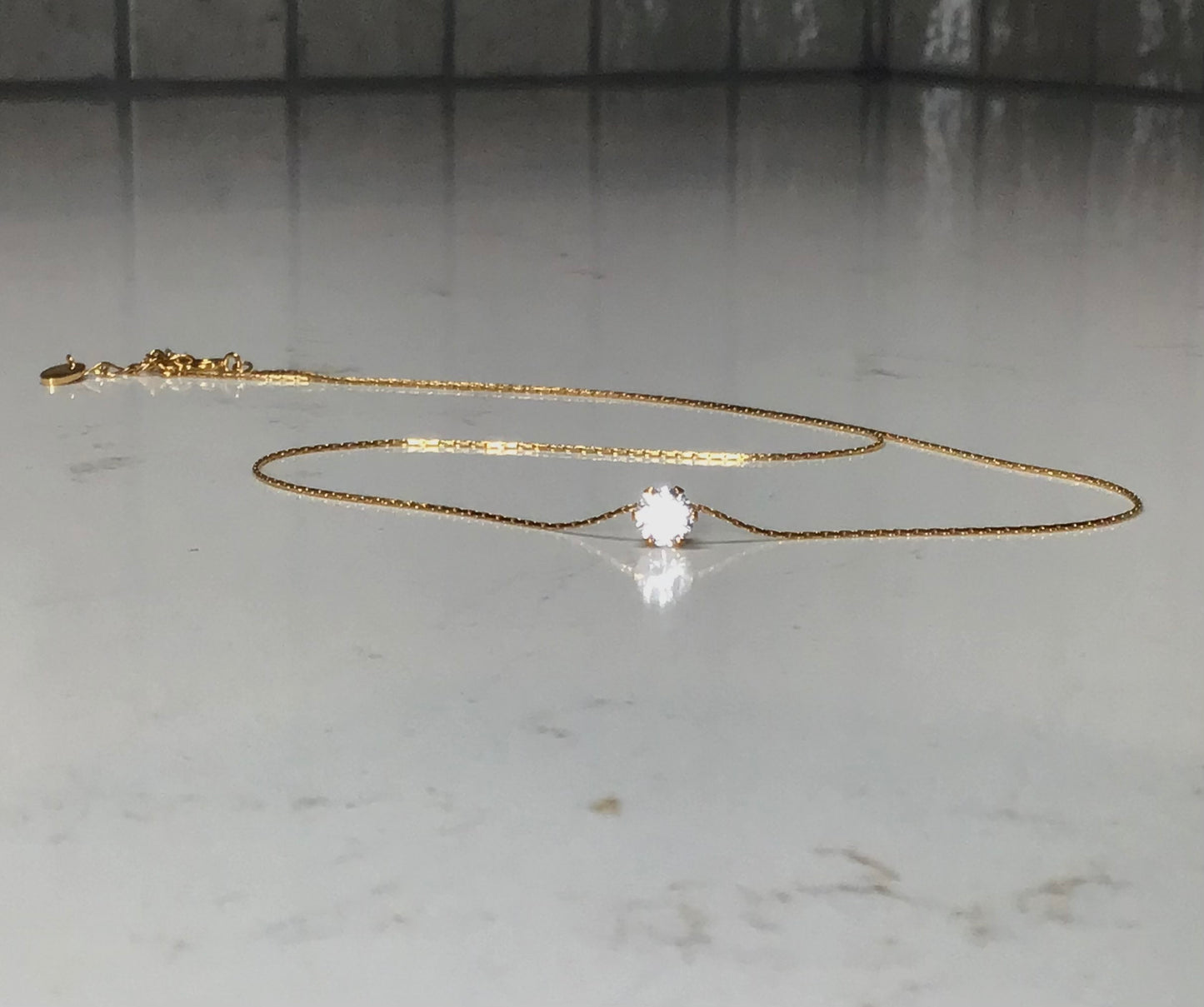 Floating Diamond Solitaire Necklace