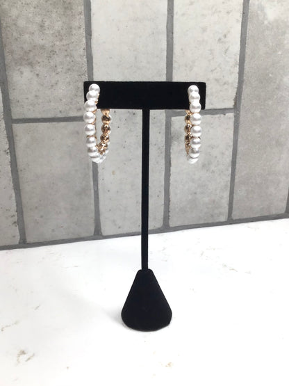 Pearl Hoops Earrings | Southern Style Hoop