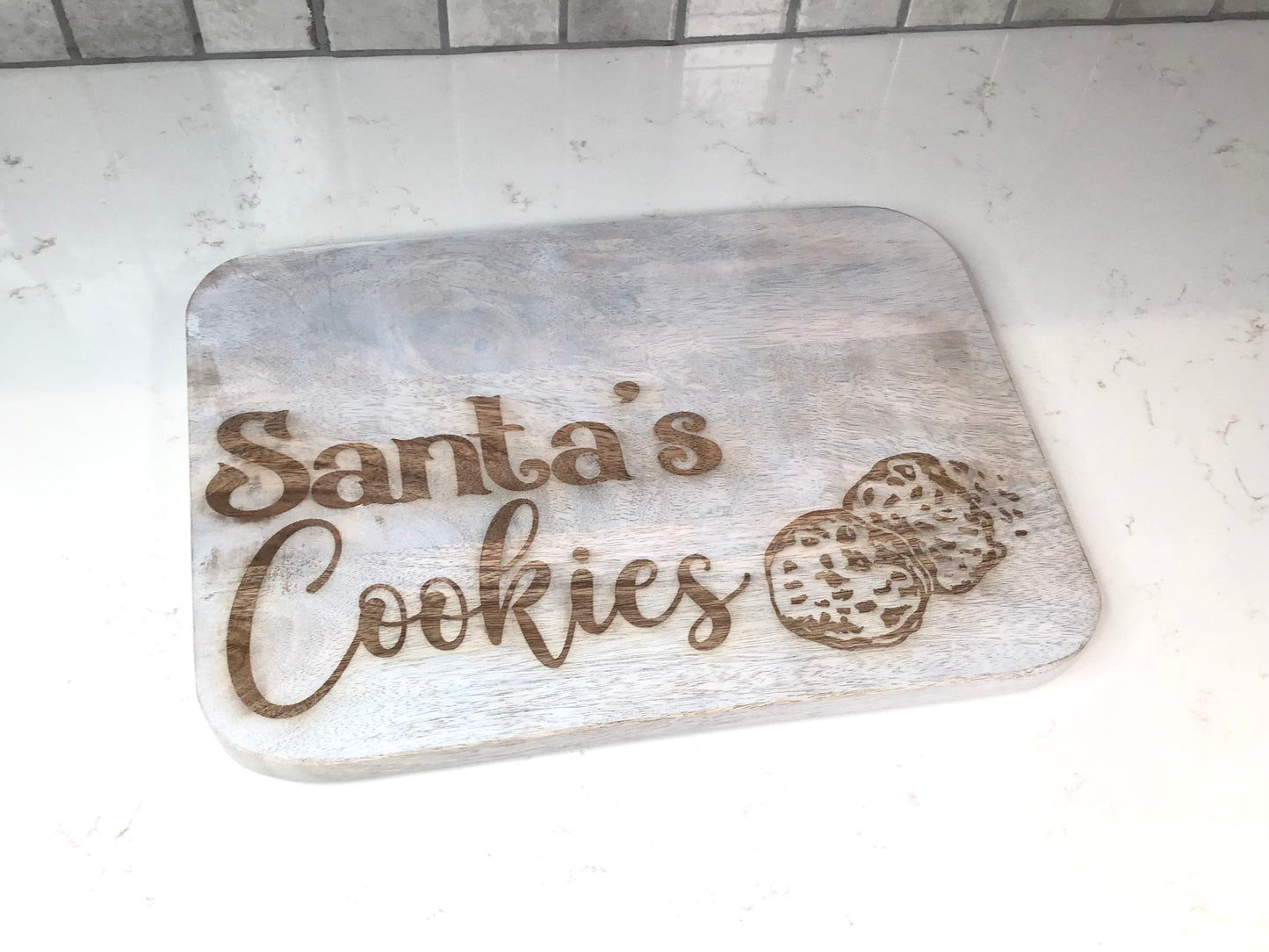 Santa's Cookies Serving Board