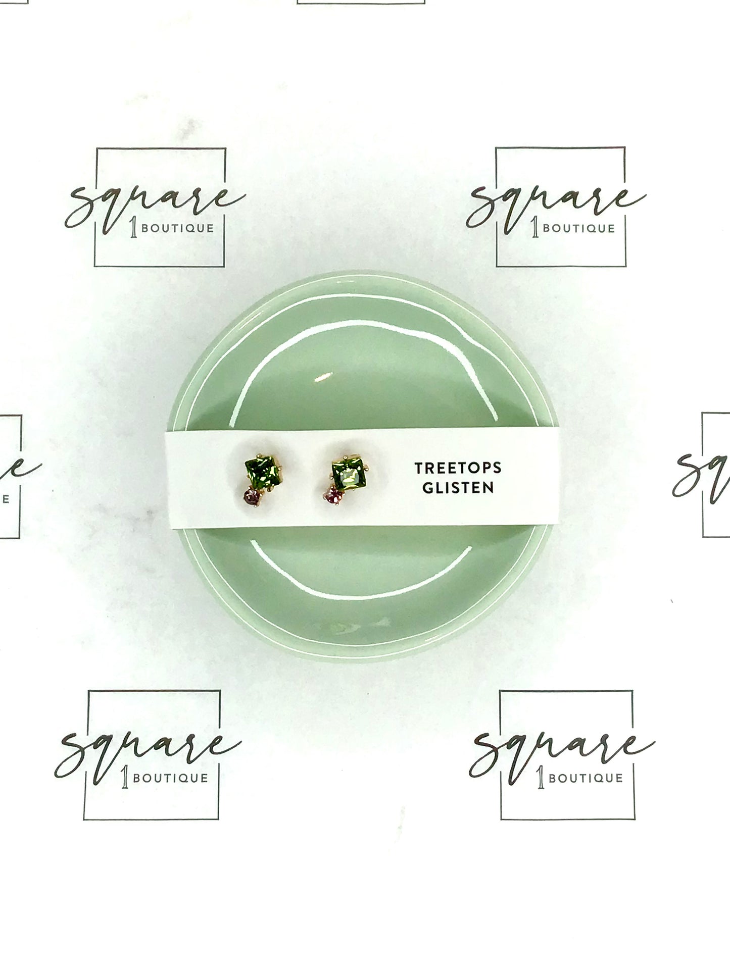 Holiday Stud Earrings & Trinket Tray Sets