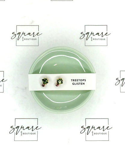 Holiday Stud Earrings & Trinket Tray Sets