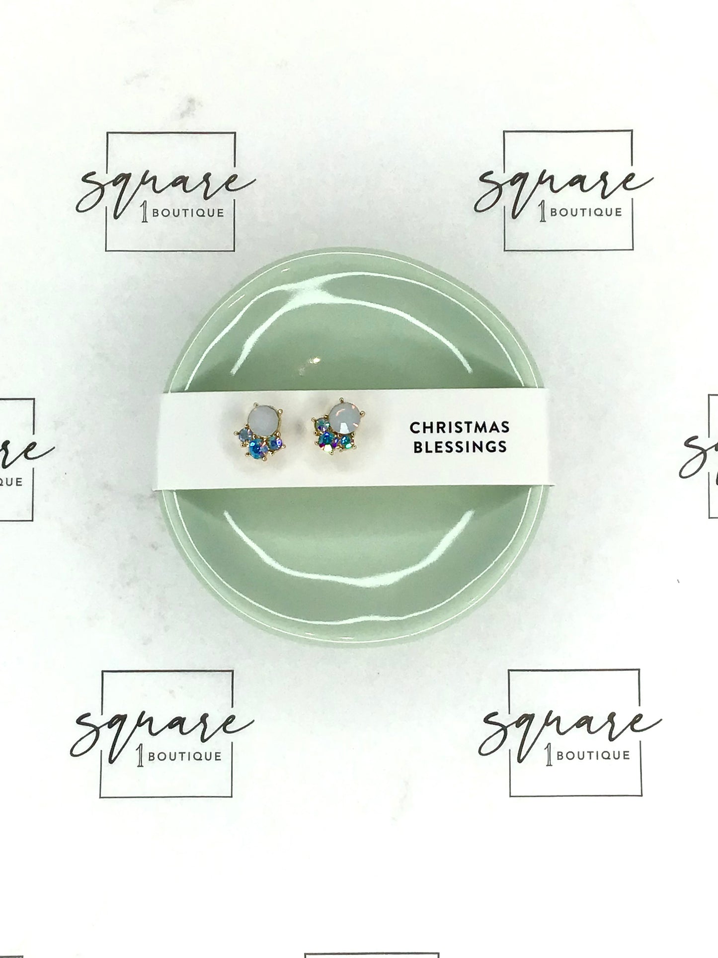 Holiday Stud Earrings & Trinket Tray Sets