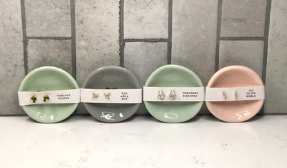Holiday Stud Earrings & Trinket Tray Sets