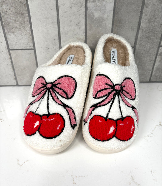 Cherry Bow Slippers