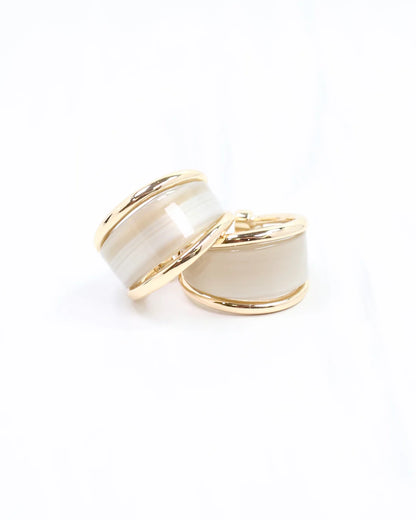 Daphne Gold Trimmed Hoop