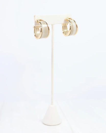 Daphne Gold Trimmed Hoop