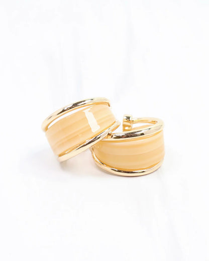 Daphne Gold Trimmed Hoop