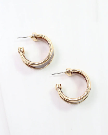 Daphne Gold Trimmed Hoop
