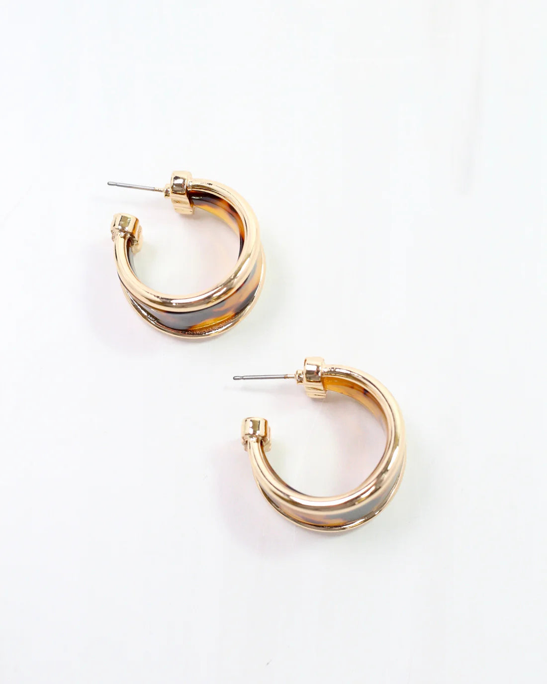 Daphne Gold Trimmed Hoop