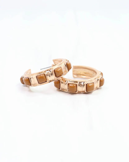 Allie Hammered Gold Earring