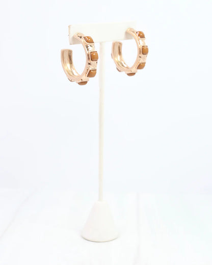 Allie Hammered Gold Earring