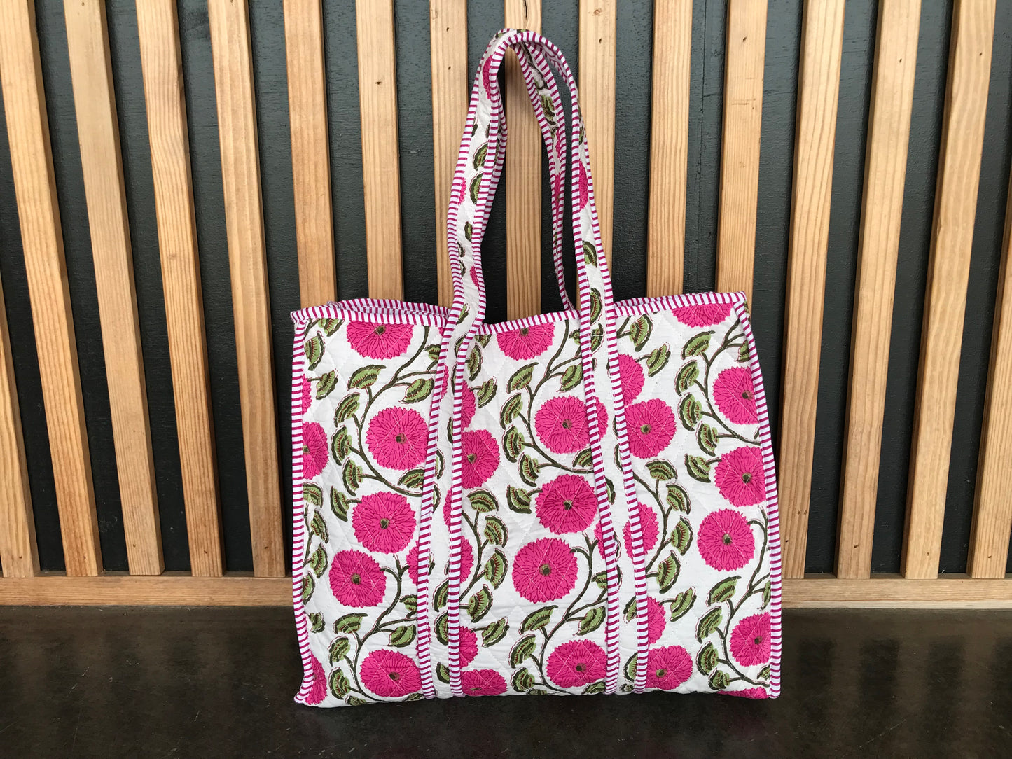 Large Quilted Tote Bag