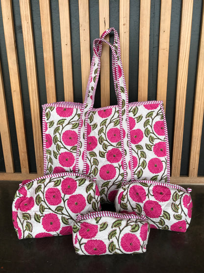 Large Quilted Tote Bag