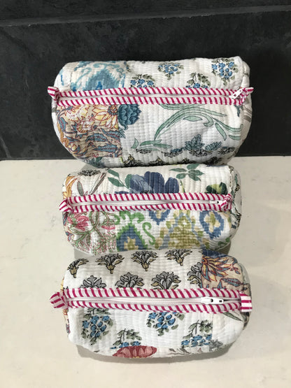 3 in 1 Quilted Cosmetic Bag