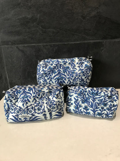 3 in 1 Quilted Cosmetic Bag