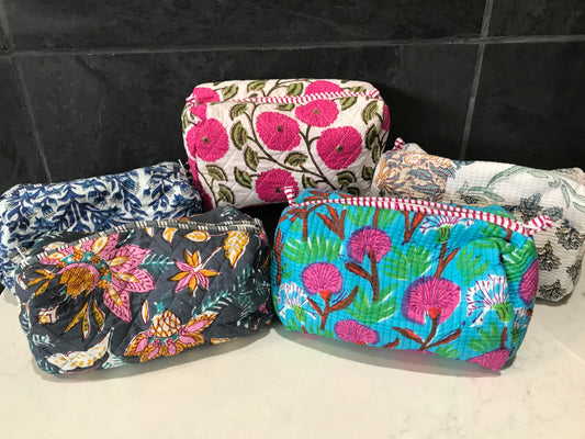 3 in 1 Quilted Cosmetic Bag