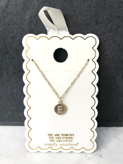 Personalized Gold Initial Necklace with Gift Pouch