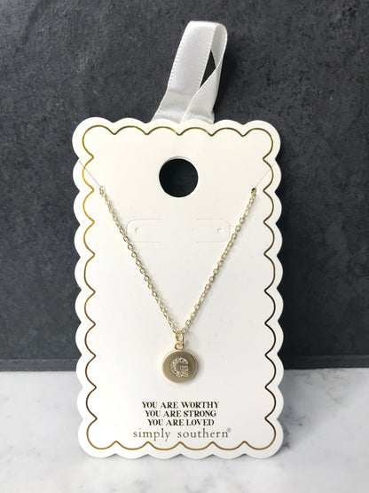 Personalized Gold Initial Necklace with Gift Pouch