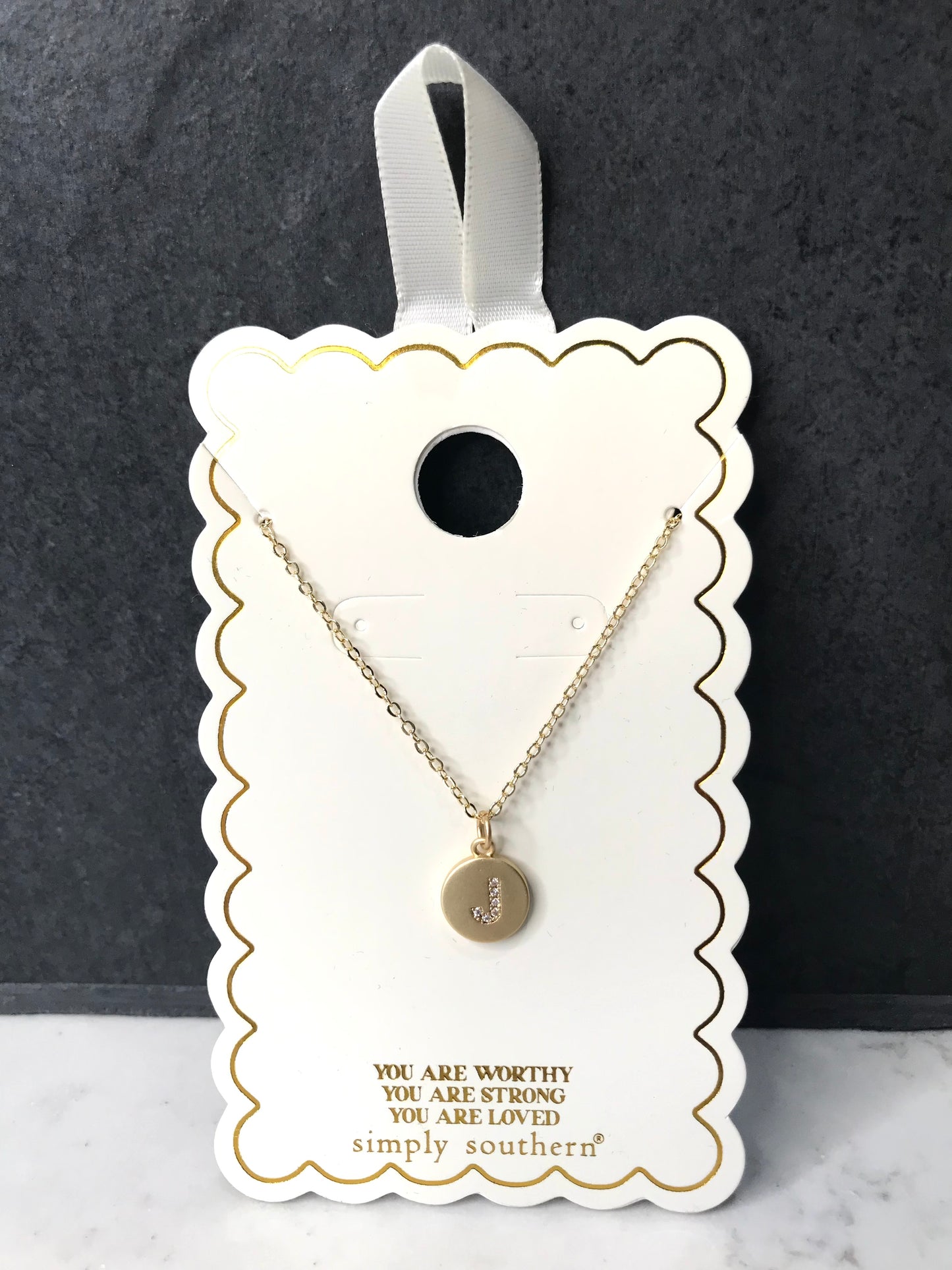 Personalized Gold Initial Necklace with Gift Pouch
