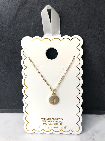 Personalized Gold Initial Necklace with Gift Pouch